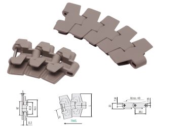 Серия 880 BO – пластиковые цепи поворотные