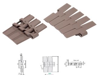 Серия 882 – пластиковые цепи поворотные