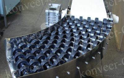 Роликовый конвейер поворотный