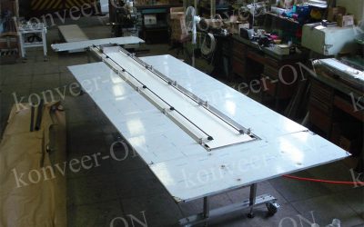 Конвейер ленточный со столом накопительным