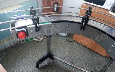 Конвейер пластинчатый один ручей поворотный