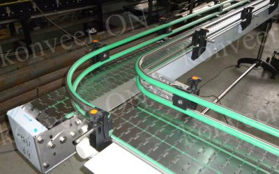 Конвейер пластинчатый переход